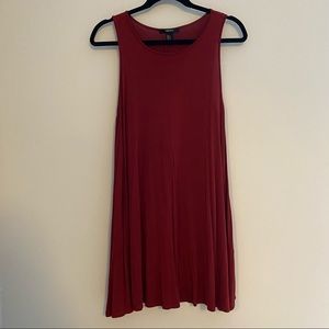 burgundy sleeveless dress